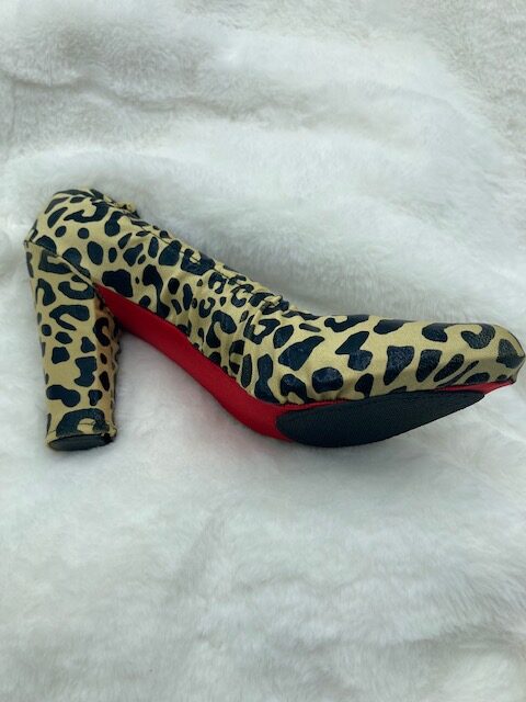 leopard printed shoe cover