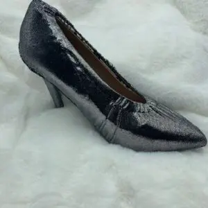 metallic black shoe cover