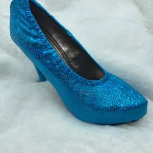 bright blue shoe cover