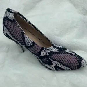 silver snakeskin shoe cover