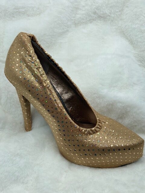 gold shoe cover